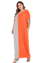 Load image into Gallery viewer, Plus Size Color Block Tee Dress with Pockets
