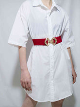 Load image into Gallery viewer, Geometric Buckle Elastic Wide Belt
