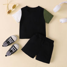 Load image into Gallery viewer, NICE Color Block Tee and Shorts Set
