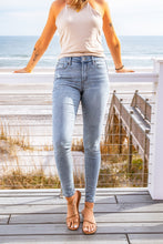 Load image into Gallery viewer, Ankle-Length Distressed Jeans with Pockets
