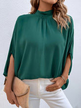 Load image into Gallery viewer, Tie Back Mock Neck Blouse
