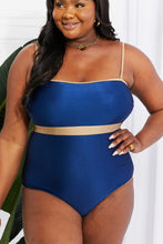 Load image into Gallery viewer, Marina West Swim Wave Break Contrast Trim One-Piece
