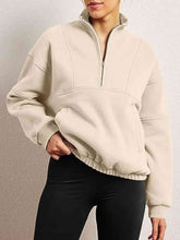 Load image into Gallery viewer, Half-Zip Long Sleeve Sweatshirt
