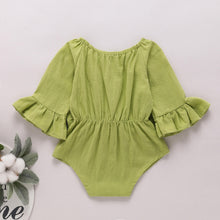 Load image into Gallery viewer, Baby Girl Bow Detail Flounce Sleeve Bodysuit
