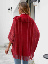 Load image into Gallery viewer, Fringe Detail Open Front Poncho
