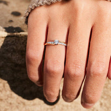 Load image into Gallery viewer, Inlaid Zircon Bicolor Rose Gold-Plated Ring
