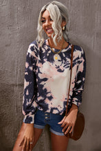 Load image into Gallery viewer, Tie-Dye Round Neck Dropped Shoulder Sweatshirt
