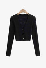 Load image into Gallery viewer, Button Down Long Sleeve Cropped Cardigan
