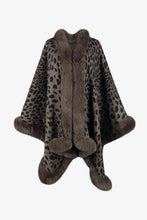 Load image into Gallery viewer, Leopard Open Front Poncho
