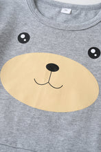 Load image into Gallery viewer, Girls Bear Face T-Shirt and Pants Set
