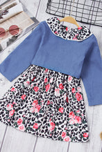 Load image into Gallery viewer, Girls Denim Top and Floral Dress Set
