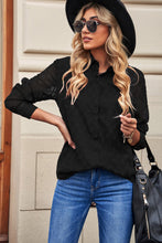 Load image into Gallery viewer, Curved Hem Button-Up Long Sleeve Shirt
