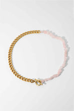 Load image into Gallery viewer, Stainless Steel Half Bead Half Chain Necklace

