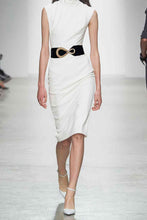 Load image into Gallery viewer, Ribbed Alloy Buckle Elastic Belt
