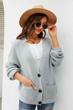 Load image into Gallery viewer, Waffle-Knit Dropped Shoulder Cardigan
