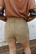 Load image into Gallery viewer, Corduroy Paperbag Waist High Waist Shorts with Pockets
