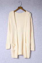 Load image into Gallery viewer, Open Front Hooded Cardigan with Pockets
