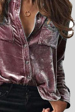 Load image into Gallery viewer, Button Up Collared Shirt with Breast Pockets
