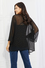 Load image into Gallery viewer, Melody Just Breathe Full Size Chiffon Kimono in Black
