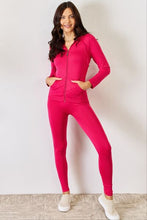 Load image into Gallery viewer, JULIA Zip Up Drawstring Hoodie and Leggings Set
