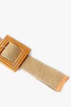 Load image into Gallery viewer, Square Buckle Elastic Braid Belt
