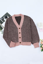 Load image into Gallery viewer, Waffle-Knit Drop Shoulder Button-Down Cardigan
