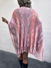 Load image into Gallery viewer, Heathered Fringe Hem Poncho
