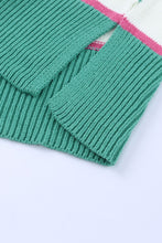 Load image into Gallery viewer, Color Block Buttoned V-Neck Sweater
