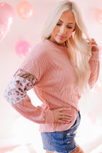 Load image into Gallery viewer, Leopard Sequined Drop Shoulder Knit Top
