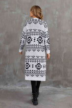 Load image into Gallery viewer, Geometric Open Front Longline Cardigan
