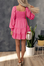 Load image into Gallery viewer, Smocked Square Neck Ruffled Mini Dress

