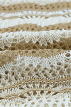 Load image into Gallery viewer, Wavy Stripe Scalloped Hem Openwork Knit Top
