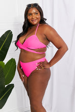 Load image into Gallery viewer, Marina West Swim Summer Splash Halter Bikini Set in Pink
