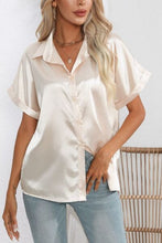 Load image into Gallery viewer, Collared Neck Short Sleeve Shirt
