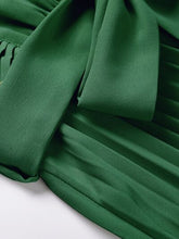 Load image into Gallery viewer, Tied Surplice Cap Sleeve Pleated Dress
