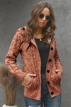 Load image into Gallery viewer, Cable-Knit Fleece Lining Button-Up Hooded Cardigan

