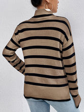 Load image into Gallery viewer, Striped Turtleneck Long Sleeve Sweater
