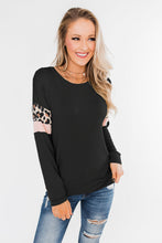 Load image into Gallery viewer, Long Sleeve Leopard Stripes Blouse
