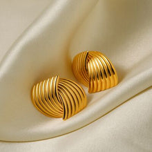 Load image into Gallery viewer, Texture Stainless Steel Stud Earrings
