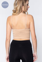 Load image into Gallery viewer, ACTIVE BASIC Round Neck Crop Rib Seamless Cami
