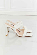 Load image into Gallery viewer, MMShoes In Love Double Braided Block Heel Sandal in White
