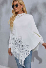 Load image into Gallery viewer, Round Neck Fringe Detail Poncho
