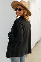 Load image into Gallery viewer, Sherpa Lining Waffle-Knit Open Front Jacket
