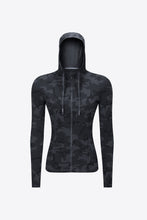 Load image into Gallery viewer, Drawstring Detail Zip Up Sports Jacket with Pockets
