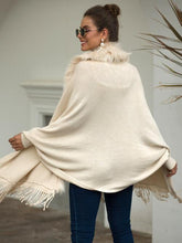 Load image into Gallery viewer, Fringe Open Front Long Sleeve Poncho
