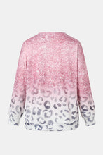Load image into Gallery viewer, Leopard Round Neck Dropped Shoulder Top

