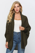 Load image into Gallery viewer, Open Front Dolman Sleeve Longline Cardigan
