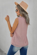 Load image into Gallery viewer, Swiss Dot Lace Detail Plunge Tank
