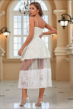 Load image into Gallery viewer, Spaghetti Strap Spliced Mesh Lace Dress
