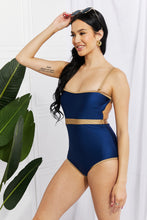 Load image into Gallery viewer, Marina West Swim Wave Break Contrast Trim One-Piece
